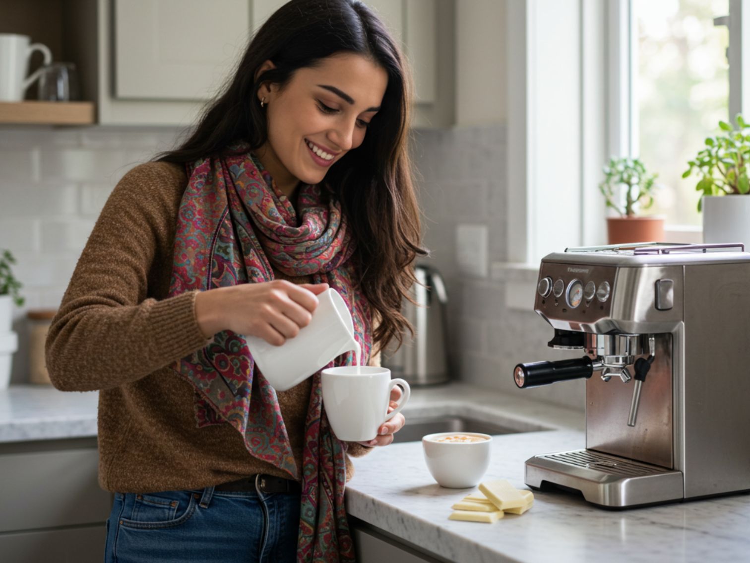 3 Adımda White Chocolate Mocha (Beyaz Çikolatalı Moka) Tarifi